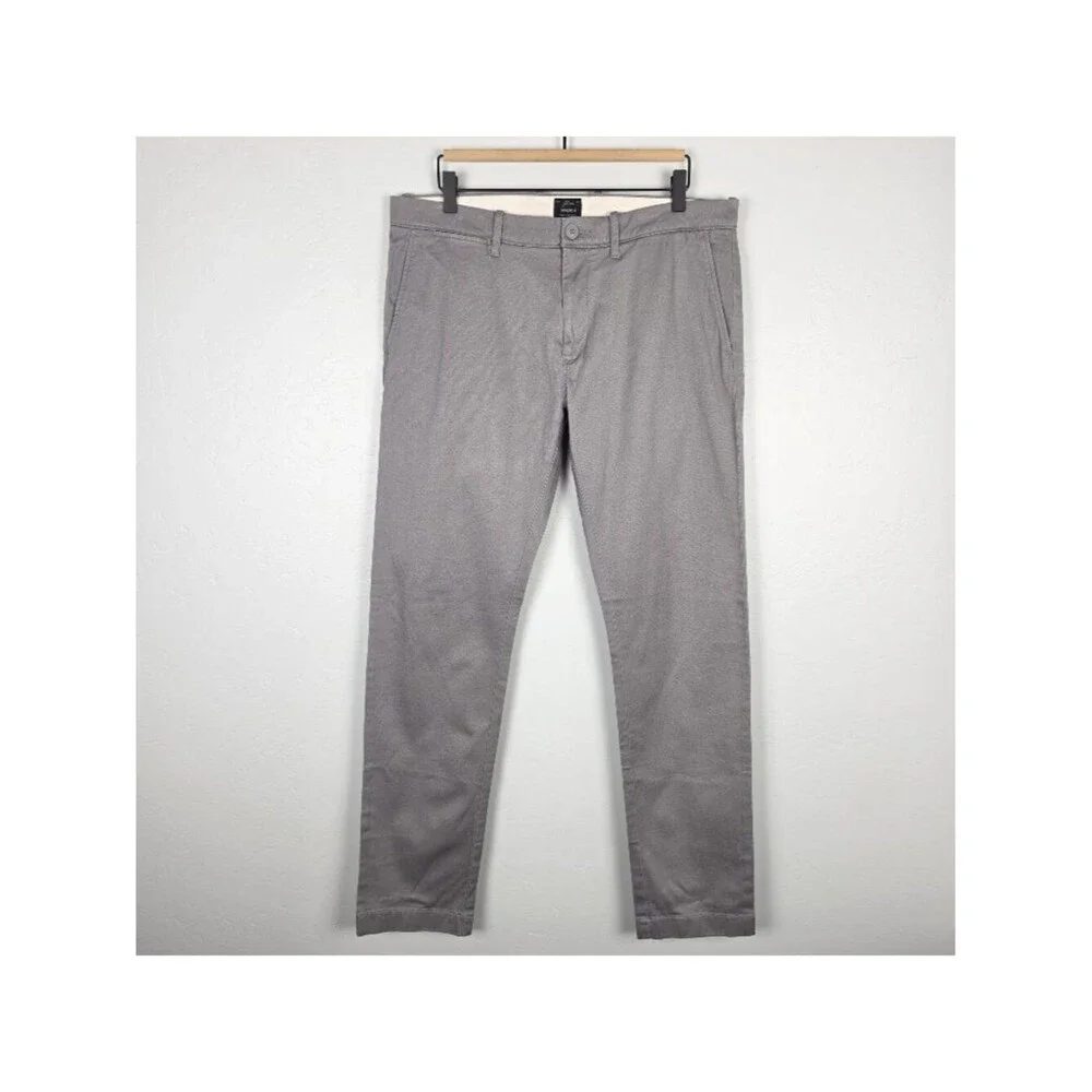 J. Crew Size 33x32 484 Slim Fit Stretch Chino Pant Gray